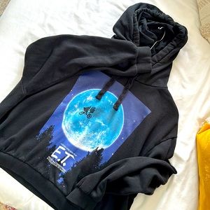 DIVIDED E.T. Movie Poster Black Hooded Sweatshirt